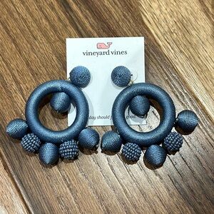 Vineyard Vines Tropical Thread Wrap Post Earrings Calm Waters